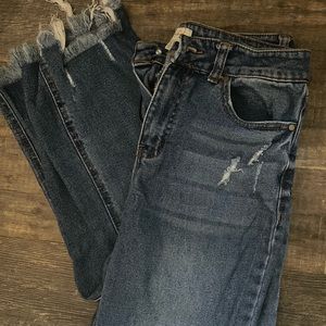 Distressed Jeans mid rise flare